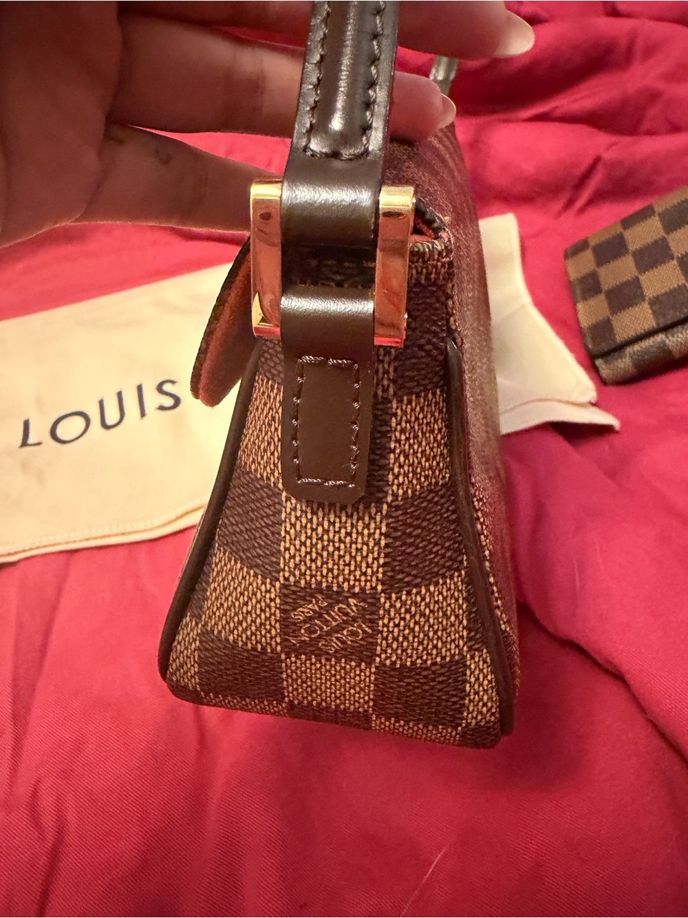 Louis Vuitton Brown Damier Ebene Shoulder Pochette - Picture 7 of 9
